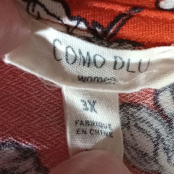 2 For 30 Como Blu Shirt Ladies 3x Floral Short‎ sleeve - Picture 5 of 7